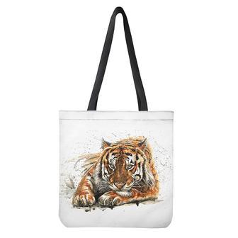 Watercolor Tiger Print Tote Bag | Newhawaiianshirts UK