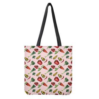 Watercolor Vegan Pattern Print Tote Bag | Newhawaiianshirts DE