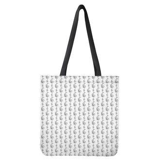 White And Black Stethoscope Print Tote Bag | Newhawaiianshirts UK