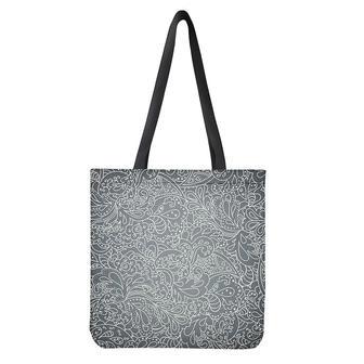 White And Grey Western Floral Print Tote Bag | Newhawaiianshirts