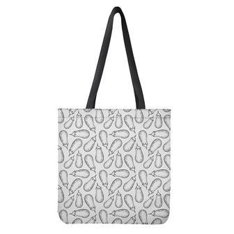 White Eggplant Drawing Print Tote Bag | Newhawaiianshirts DE