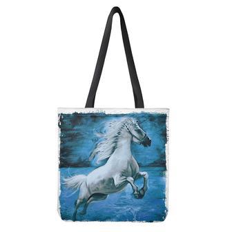 White Horse Painting Print Tote Bag | Newhawaiianshirts