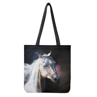 White Horse Portrait Print Tote Bag | Newhawaiianshirts AU