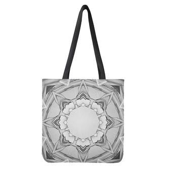 White Kaleidoscope Print Tote Bag | Newhawaiianshirts CA