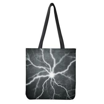 White Lightning Print Tote Bag | Newhawaiianshirts