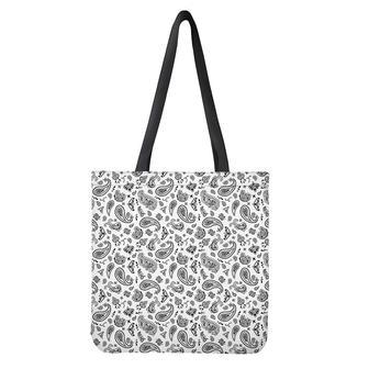 White Paisley Bandana Pattern Print Tote Bag | Newhawaiianshirts UK