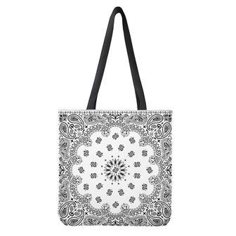 White Paisley Bandana Print Tote Bag | Newhawaiianshirts CA