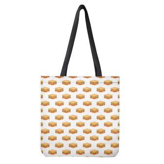 White Sandwiches Pattern Print Tote Bag | Newhawaiianshirts DE