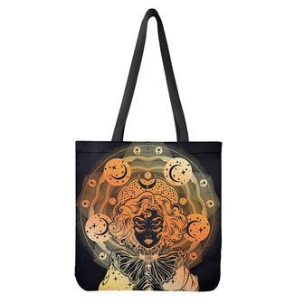 Wiccan Girl And Magical Moon Print Tote Bag | Newhawaiianshirts CA