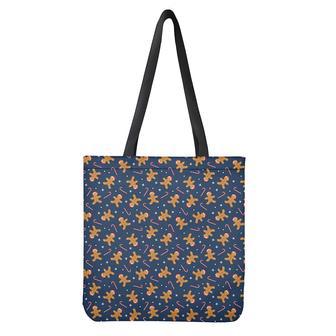 Xmas Gingerbread Man Pattern Print Tote Bag | Newhawaiianshirts DE