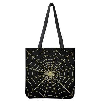 Yellow Cobweb Print Tote Bag | Newhawaiianshirts