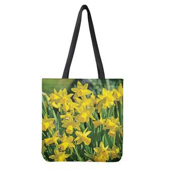 Yellow Daffodil Flower Print Tote Bag | Newhawaiianshirts