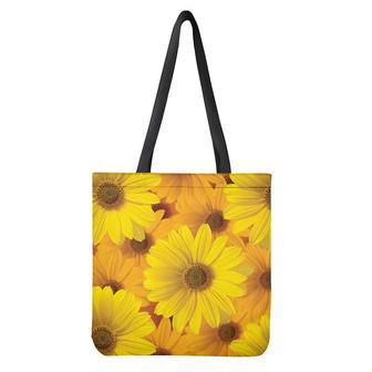 Yellow Daisy Flower Print Tote Bag | Newhawaiianshirts