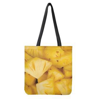 Yellow Pineapple Pieces Print Tote Bag | Newhawaiianshirts CA