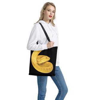 Yellow Snake Print Tote Bag | Newhawaiianshirts UK