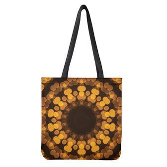 Yellow Spot Kaleidoscope Print Tote Bag | Newhawaiianshirts