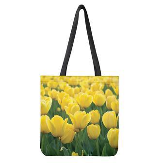 Yellow Tulip Print Tote Bag | Newhawaiianshirts AU