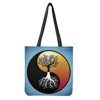 Yin Yang Tree Of Life Print Tote Bag | Newhawaiianshirts