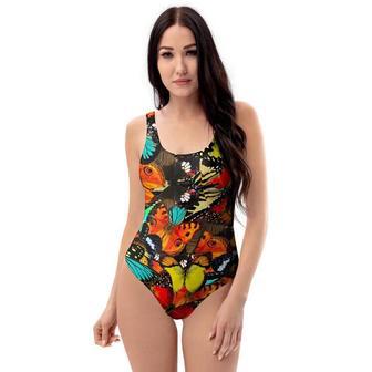 Abstract Colorful Butterfly Print One Piece Swimsuite | Newhawaiianshirts AU