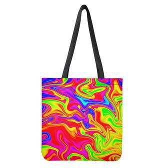 Abstract Colorful Liquid Trippy Print Tote Bag | Newhawaiianshirts AU