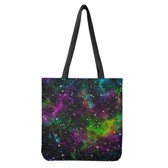 Abstract Dark Galaxy Space Print Tote Bag | Newhawaiianshirts