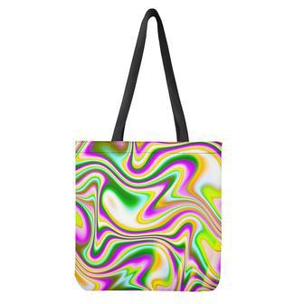 Abstract Holographic Liquid Trippy Print Tote Bag | Newhawaiianshirts