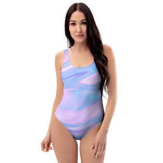 Abstract Holographic One Piece Swimsuite | Newhawaiianshirts AU