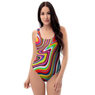 Abstract Ink Paint One Piece Swimsuite | Newhawaiianshirts AU