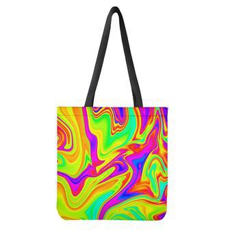 Abstract Liquid Trippy Print Tote Bag | Newhawaiianshirts DE