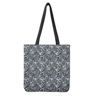 Abstract Nautical Anchor Pattern Print Tote Bag | Newhawaiianshirts UK