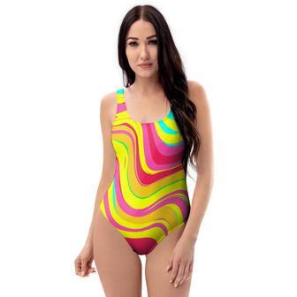 Abstract Paint One Piece Swimsuite | Newhawaiianshirts CA