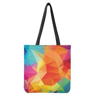 Abstract Polygonal Geometric Print Tote Bag | Newhawaiianshirts CA