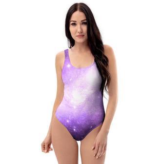 Abstract Purple Galaxy Space One Piece Swimsuite | Newhawaiianshirts AU