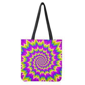 Abstract Spiral Moving Optical Illusion Tote Bag | Newhawaiianshirts CA