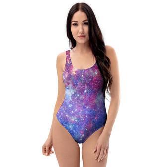 Abstract Starfield Galaxy Space One Piece Swimsuite | Newhawaiianshirts AU