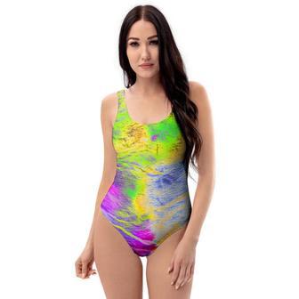 Abstract Tie Dye One Piece Swimsuite | Newhawaiianshirts