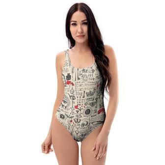 Alchemy Witchcraft Gothic One Piece Swimsuite | Newhawaiianshirts DE