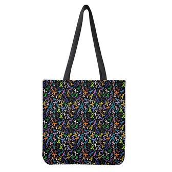 All Cancer Awareness Pattern Print Tote Bag | Newhawaiianshirts CA