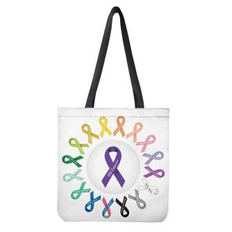 All Cancer Awareness Ribbons Print Tote Bag | Newhawaiianshirts UK