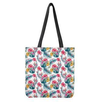 Aloha Hawaii Floral Pattern Print Tote Bag | Newhawaiianshirts