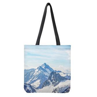 Alps Mountain Print Tote Bag | Newhawaiianshirts UK