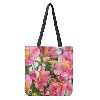 Alstroemeria Flower Print Tote Bag | Newhawaiianshirts