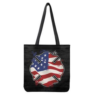 American Firefighter Emblem Print Tote Bag | Newhawaiianshirts AU