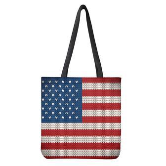 American Flag Knitted Print Tote Bag | Newhawaiianshirts DE