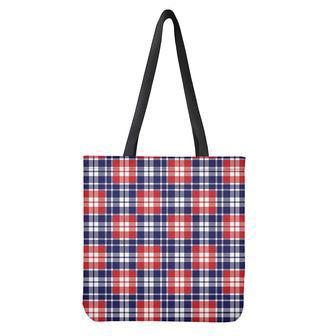 American Independence Day Plaid Print Tote Bag | Newhawaiianshirts