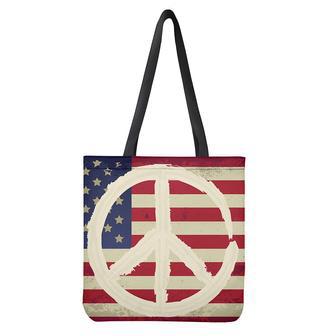 American Peace Flag Print Tote Bag | Newhawaiianshirts AU