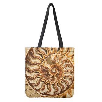 Ammonite Fossil Print Tote Bag | Newhawaiianshirts