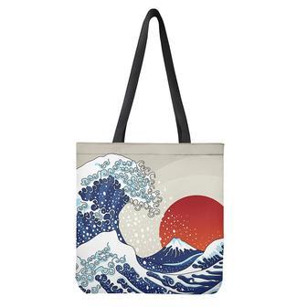 Ancient Great Japanese Wave Print Tote Bag | Newhawaiianshirts CA