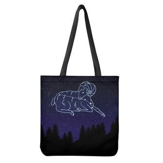 Aries Constellation Print Tote Bag | Newhawaiianshirts