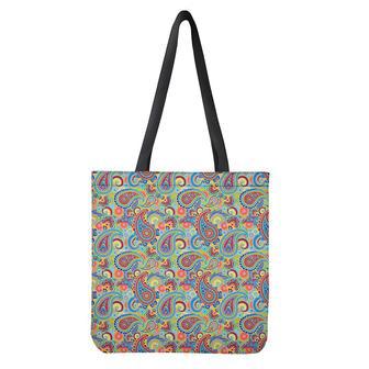 Asian Paisley Pattern Print Tote Bag | Newhawaiianshirts UK